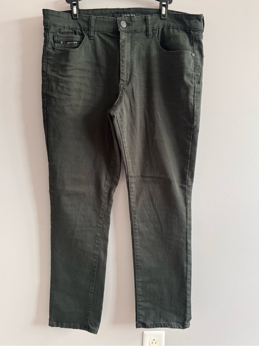 FRIED DENIM Slim Fit Olive Green‎ Jeans Men's 36x30 Stretch